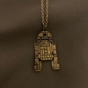 Disney Star Wars R2 D2 disassembled necklace gold